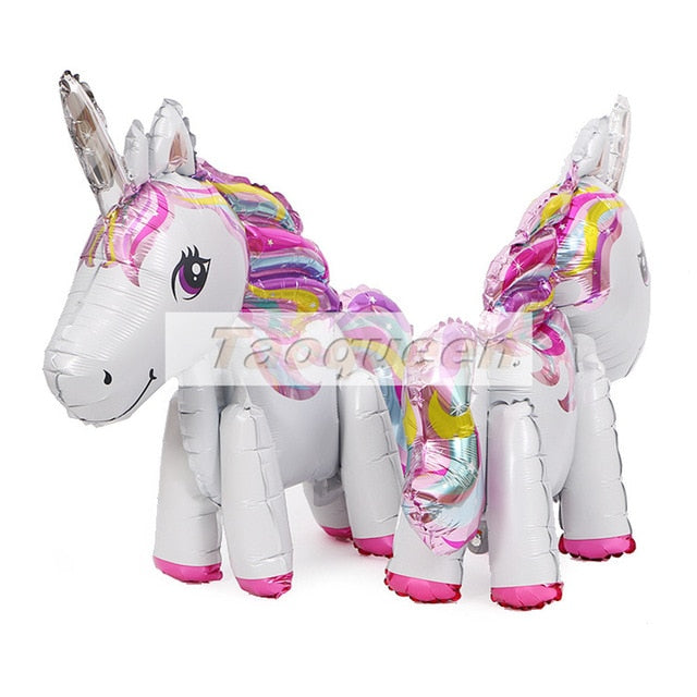 45-110cm Giant Unicorn Balloon Party Supplies Birthday Party Decorations Rainbow Balloons kids Foil Balloons cartoon hat