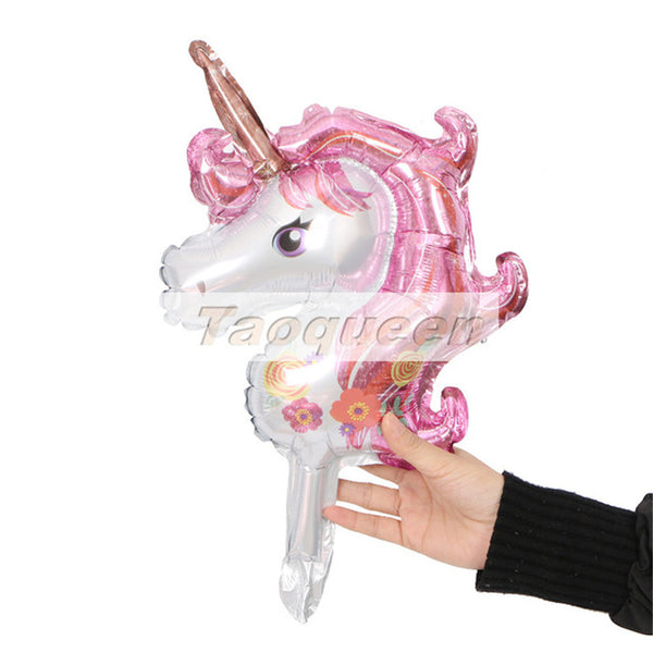 45-110cm Giant Unicorn Balloon Party Supplies Birthday Party Decorations Rainbow Balloons kids Foil Balloons cartoon hat