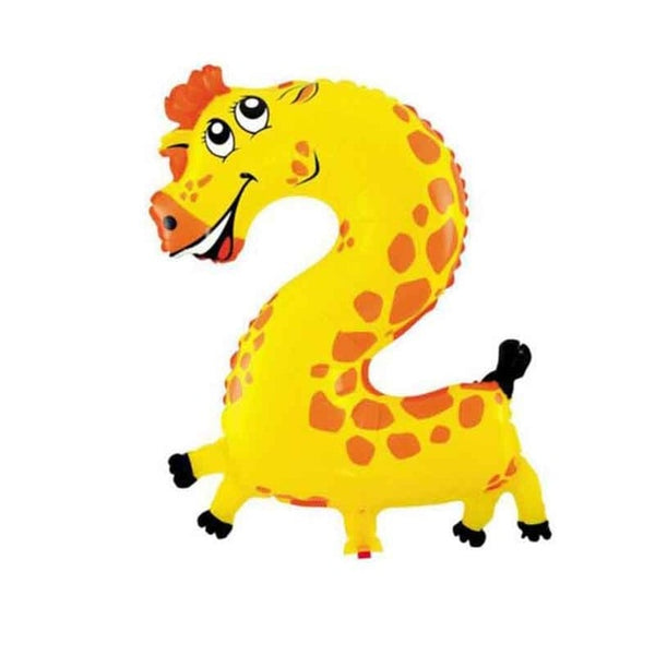 30-50cm 16 Inches Animal Cartoon Number Foil Balloons Party Hat Digit Air Ballons Birthday Party for Kids Toys