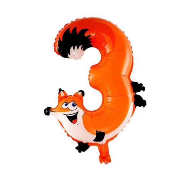 30-50cm 16 Inches Animal Cartoon Number Foil Balloons Party Hat Digit Air Ballons Birthday Party for Kids Toys