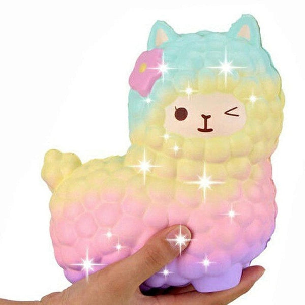 jumbo sheep alpaca squishy cute galaxy slow rising animal squishy smooshy mushy squish wholesale exquisite kids gift