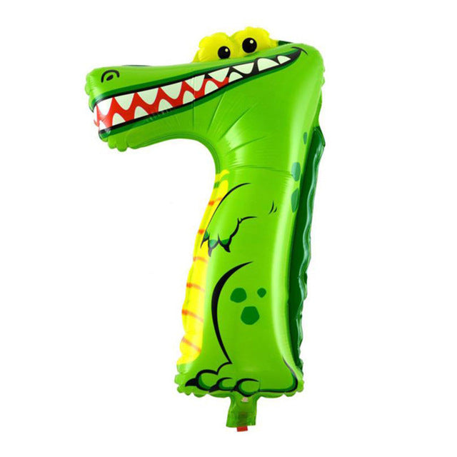 30-50cm 16 Inches Animal Cartoon Number Foil Balloons Party Hat Digit Air Ballons Birthday Party for Kids Toys