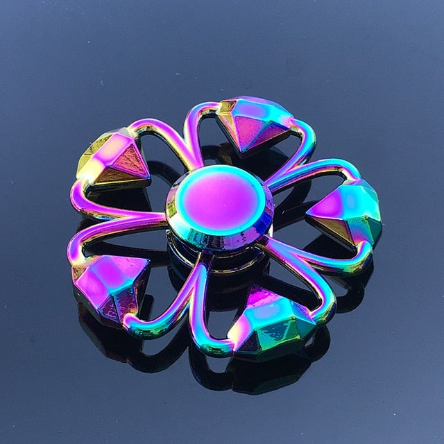 Finger Spinner Office Anxiety Relief Stress Fidget Gyro Flower / Tower / Spider Metal Hand Spinner Tri Spinner Model